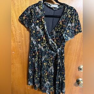 Urban Outfitters tiger  and Floral wrap Dress